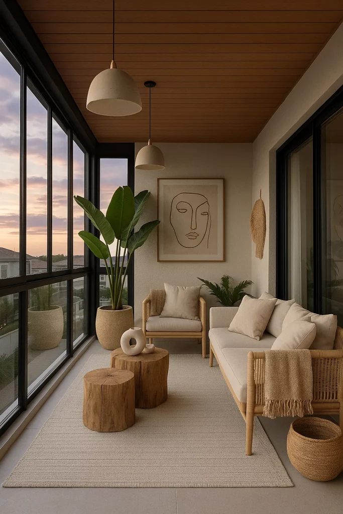 Kapalı balkon dekorasyonu için tavsiyeler