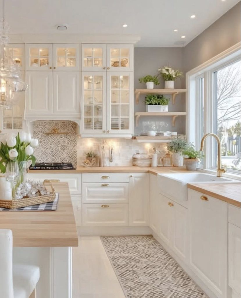 Beyaz mutfak modelleri ve dekorasyon fikirleri