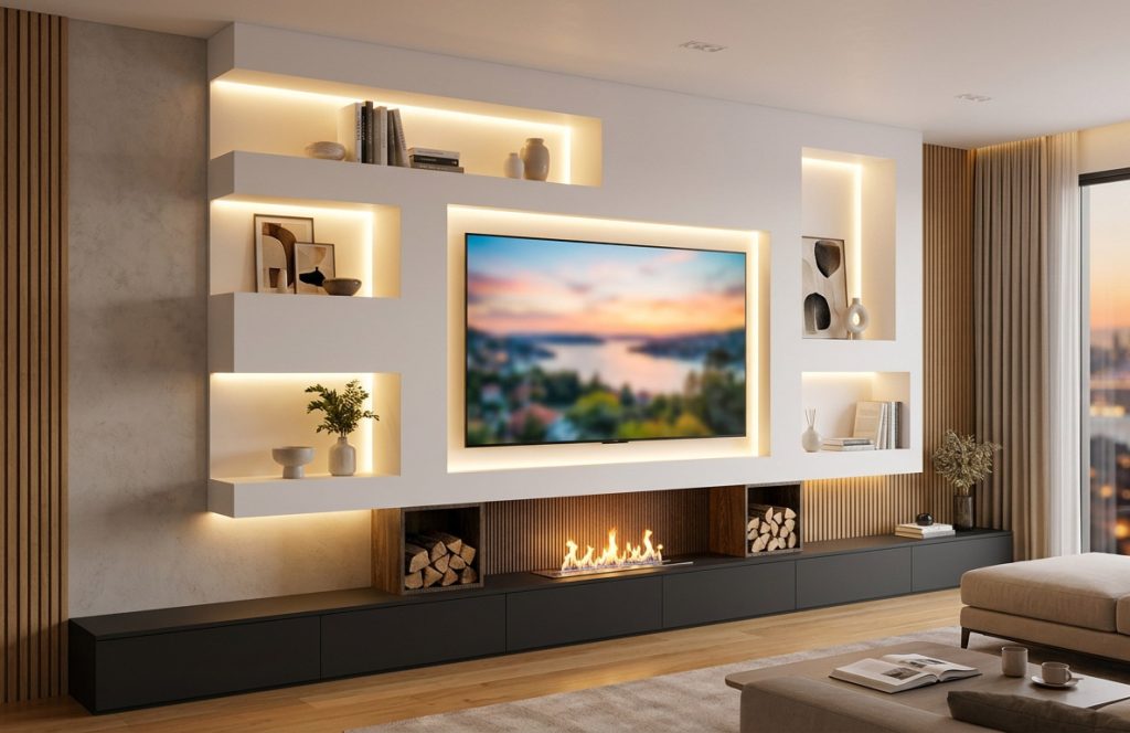 Alçıpan TV Ünitesi Tasarımları
